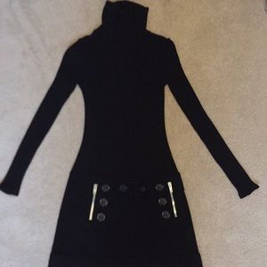 Black turtleneck dress